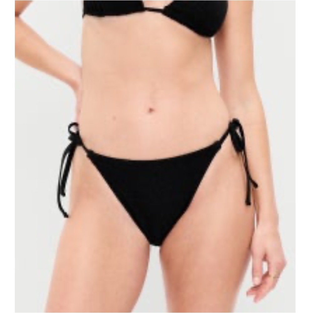 Old Navy black eyelet string bikini bottoms